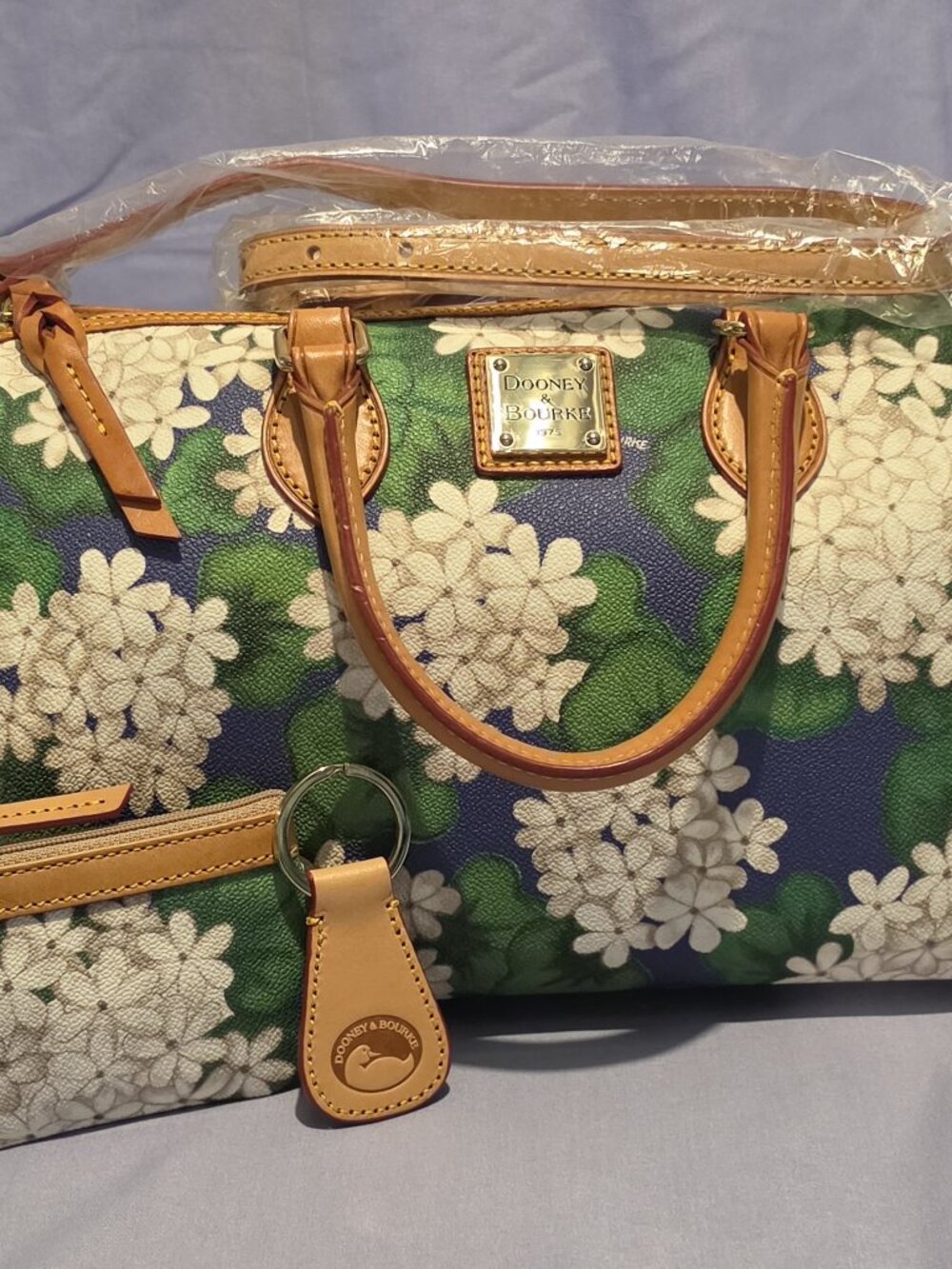 Dooney & Bourke Green Blue Dillen Satchel